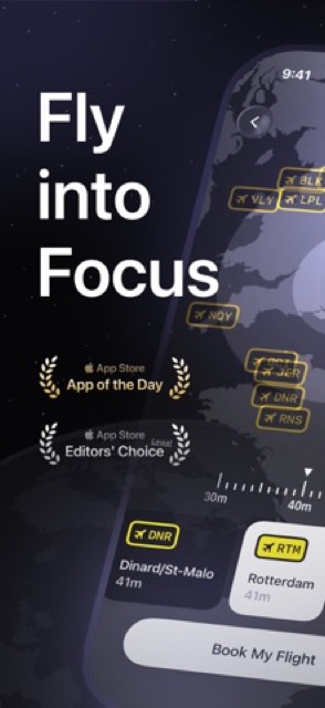 FocusFlight - Deepfocus Timer — App Store screenshot 1
