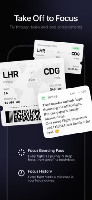 FocusFlight - Deepfocus Timer — App Store screenshot 3
