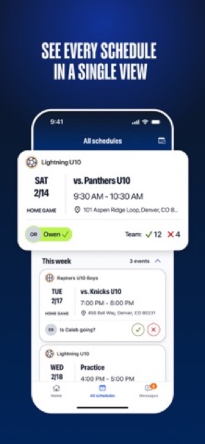 TeamSnap ONE — App Store screenshot 4