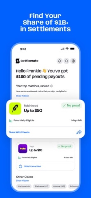 Settlemate: Claim Savings — App Store screenshot 3
