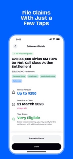 Settlemate: Claim Savings — App Store screenshot 4