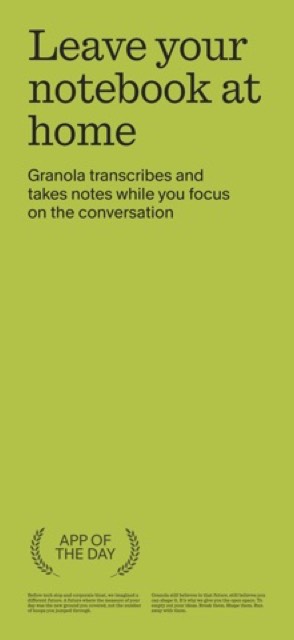 Granola - AI Meeting Notes — App Store screenshot 1
