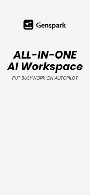Genspark AI Workspace — App Store screenshot 1