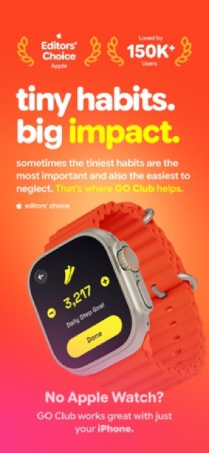 GO Club: Steps + Water — App Store screenshot 2