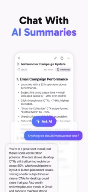 CraftNote: Smart AI Note Taker — App Store screenshot 3