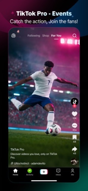 TikTok Pro - Events — App Store screenshot 1