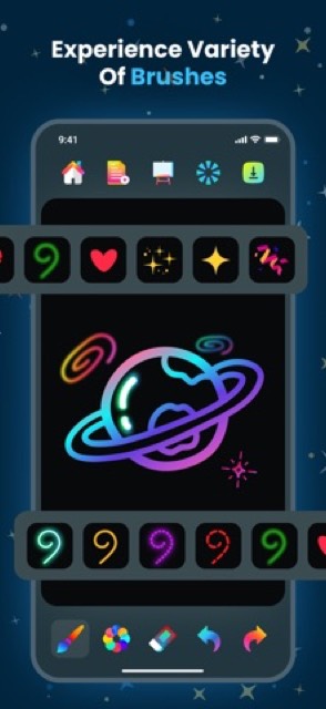 Doodle Magic: Glow Art Drawing — App Store screenshot 3
