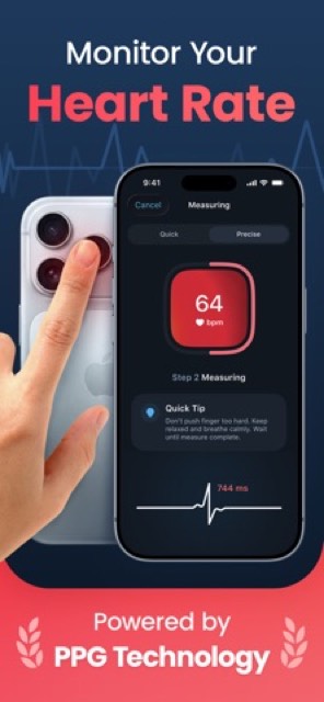 Heartica: Heart Rate Monitor — App Store screenshot 1