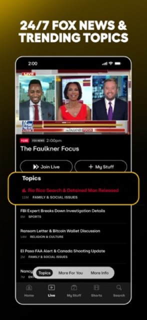 FOX One: Live News, Sports, TV — App Store screenshot 3
