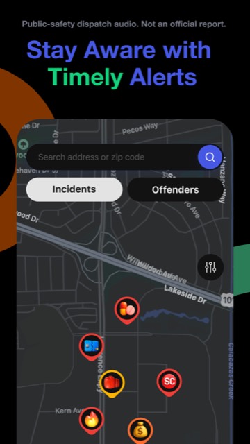 CrimeRadar Dispatch Audio — App Store screenshot 1