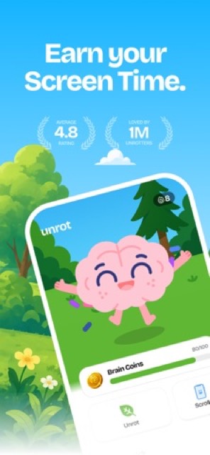 Unrot: Earn your Screen Time — App Store screenshot 1