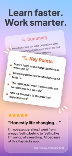 Playbacks: AI Note Taker — App Store screenshot 3