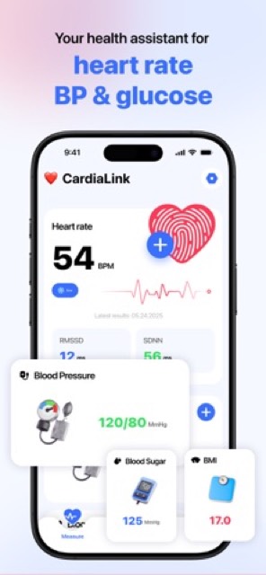 CardiaLink-Heart rate&Health — App Store screenshot 1