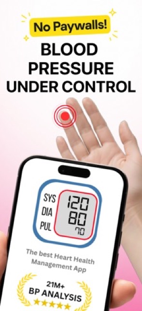 Free Blood Pressure Monitor™ — App Store screenshot 1
