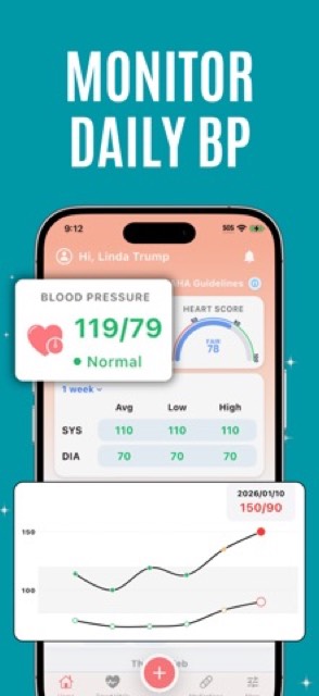 Free Blood Pressure™ App — App Store screenshot 2