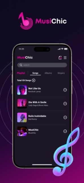 MusiChic-Offline Music Player — App Store screenshot 1