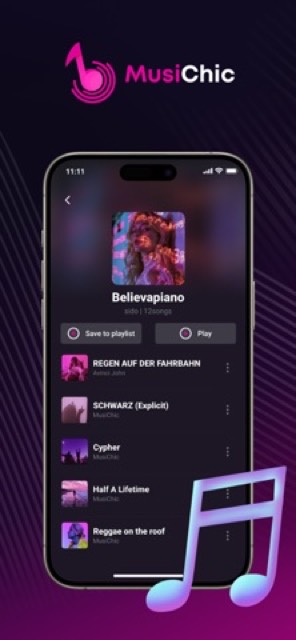 MusiChic-Offline Music Player — App Store screenshot 2