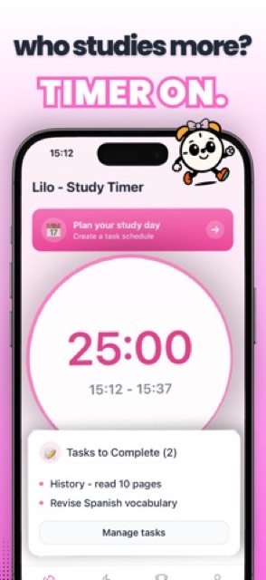 Lilo: Study Timer & Challenges — App Store screenshot 1
