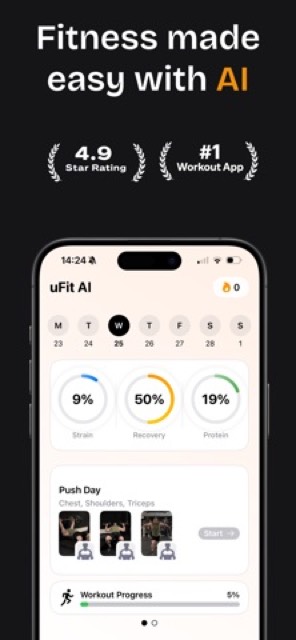 uFit AI: Gym & Fitness Planner — App Store screenshot 1