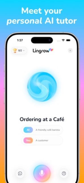 Lingrow - AI Language Learning — App Store screenshot 1