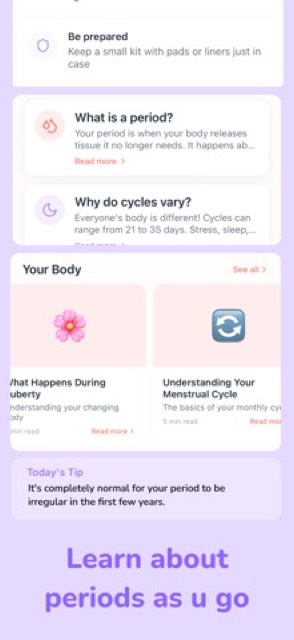 Soso: Tween Period Tracker — App Store screenshot 2
