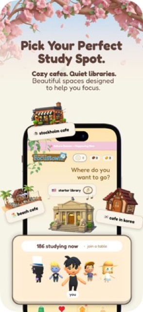 Focustown: Study With Friends — App Store screenshot 2