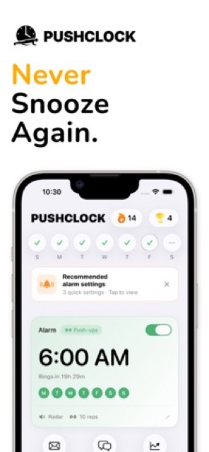 PushClock - Loud Alarm Clock — App Store screenshot 1