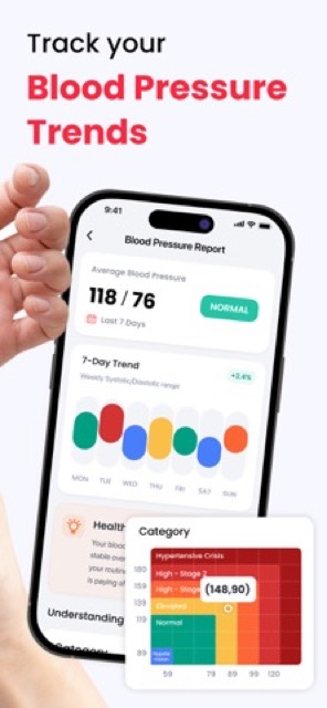 Pulse Now: Heart & BP Tracker — App Store screenshot 2