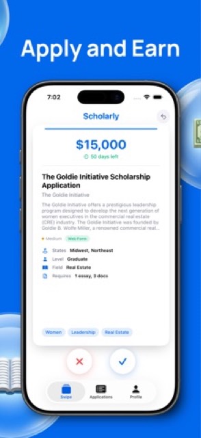 Scholarly - Swipe and Apply — App Store screenshot 2