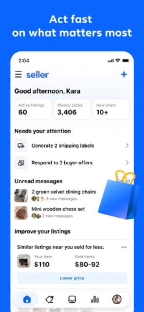 Seller, a Facebook app — App Store screenshot 1