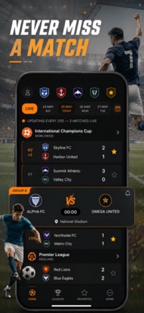 Live Score: Football Result — App Store screenshot 1
