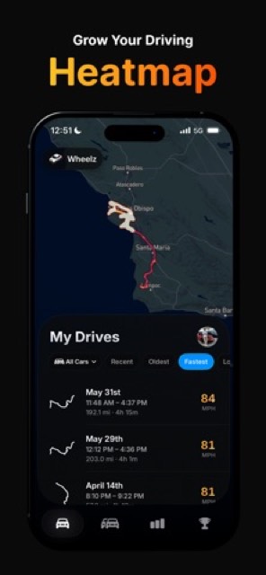 Wheelz - Speed & Drive Tracker — App Store screenshot 5