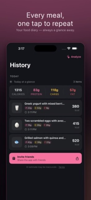 Free Food AI: Calorie Counter — App Store screenshot 4
