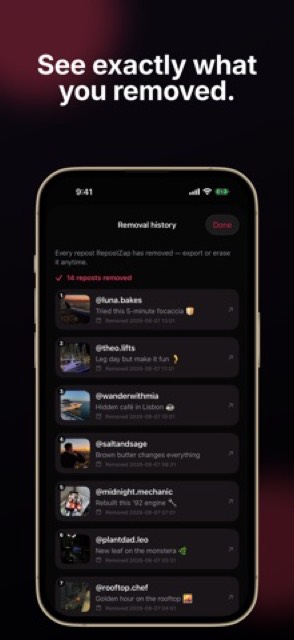 RepostZap: Repost Remover — App Store screenshot 4
