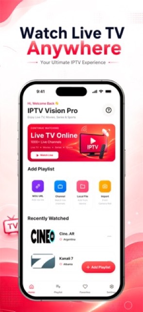 IPTV VisionX — App Store screenshot 1